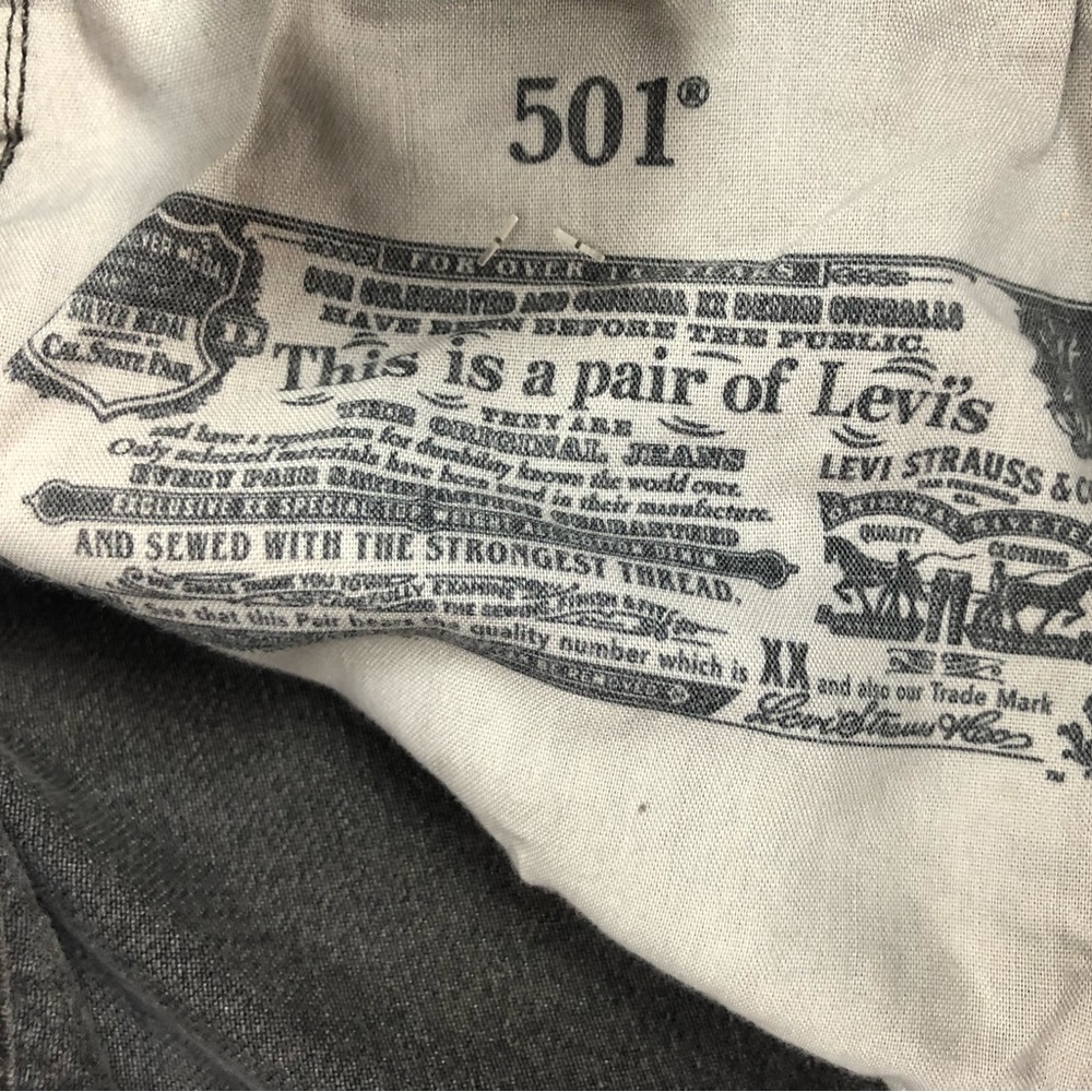 Levi’s 501 Jeans High Rise 100% Cotton straight leg 31 x 30 Faded Black wash - Picture 10 of 16